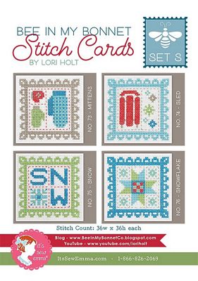 Brewer Sewing - Bee in My Bonnet Stitch Card Set S Pattern